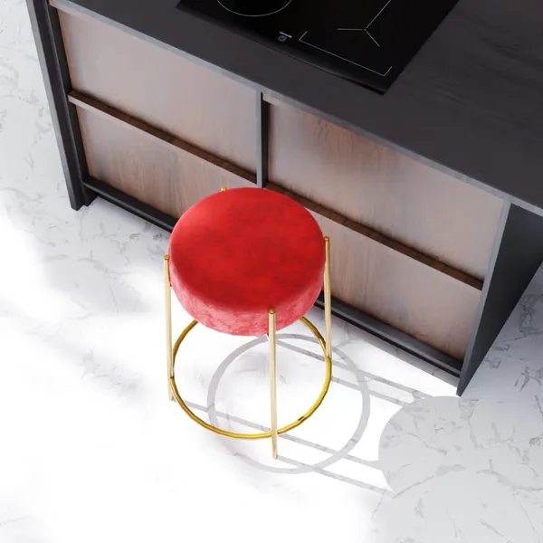 Red_Wood_Bar_Stool_For_Home_Decor