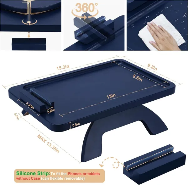 Blue_Wood_Sofa_Tray_For_Home_Decor