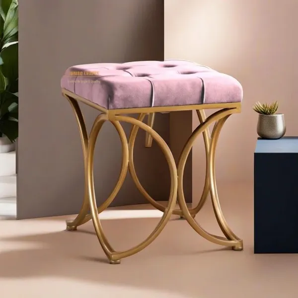 Pink_Metal_Ottoman_For_Home_Decor