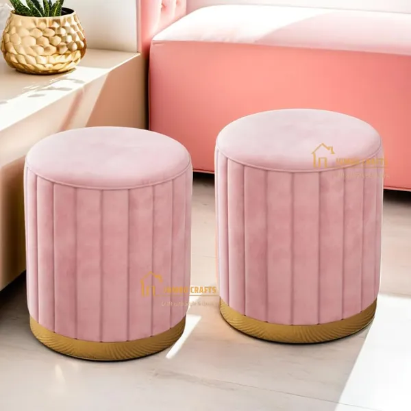 Pink_Wood_Ottoman_For_Home_Decor