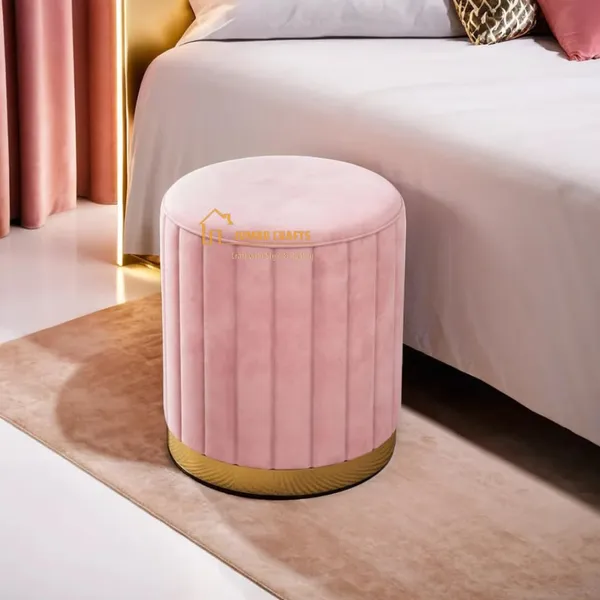 Pink_Wood_Ottoman_For_Home_Decor