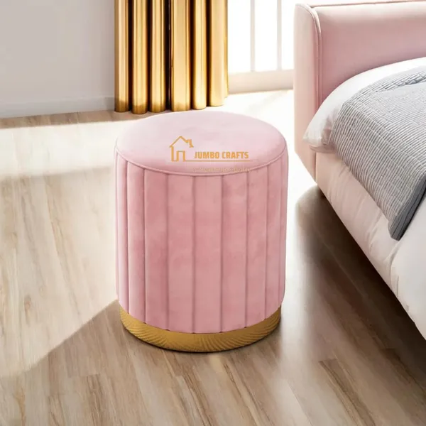 Pink_Wood_Ottoman_For_Home_Decor