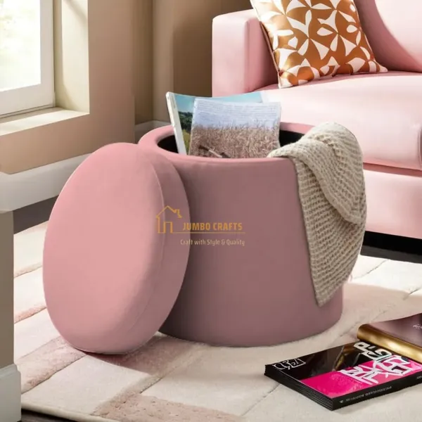 Pink_Wood_Ottoman_For_Home_Decor
