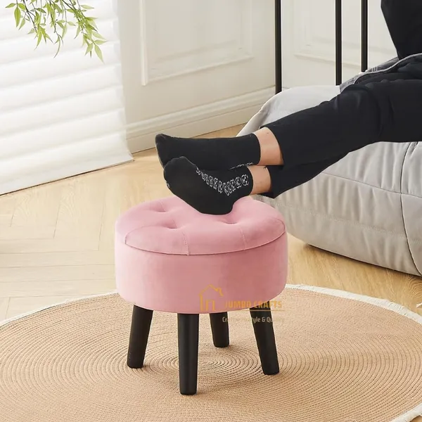 Pink_Wood_Ottoman_For_Home_Decor