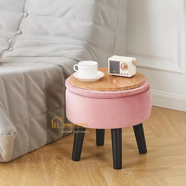 Pink_Wood_Ottoman_For_Home_Decor