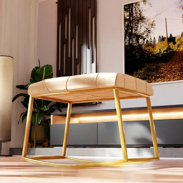 Cream_Metal_Ottoman_For_Home_Decor
