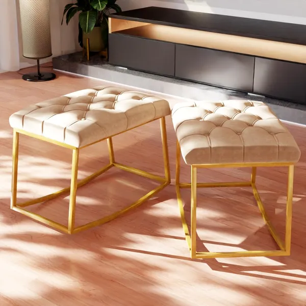 Cream_Metal_Ottoman_For_Home_Decor