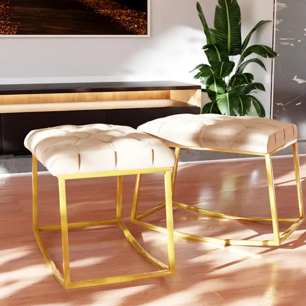 Cream_Metal_Ottoman_For_Home_Decor
