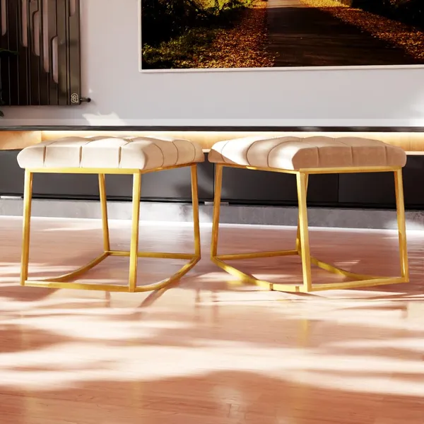 Cream_Metal_Ottoman_For_Home_Decor