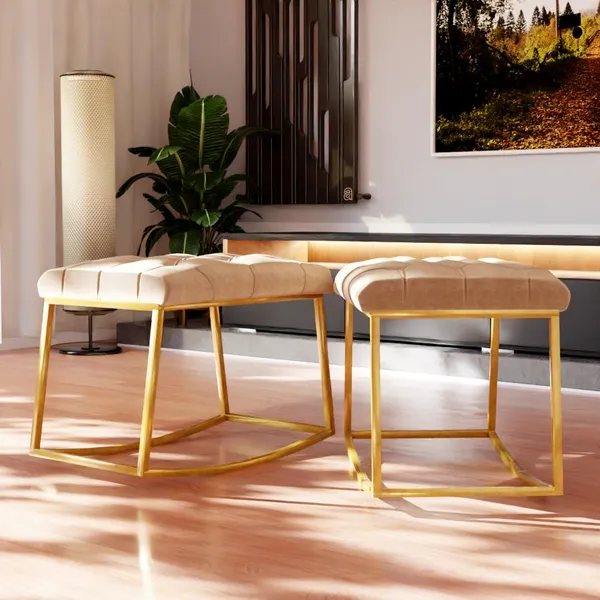 Cream_Metal_Ottoman_For_Home_Decor