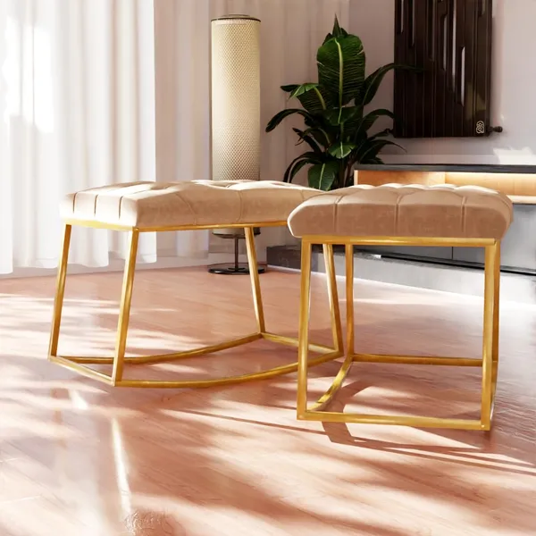 Cream_Metal_Ottoman_For_Home_Decor