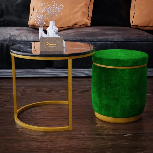 Green_Metal_&_Wood_Ottoman_For_Home_Decor
