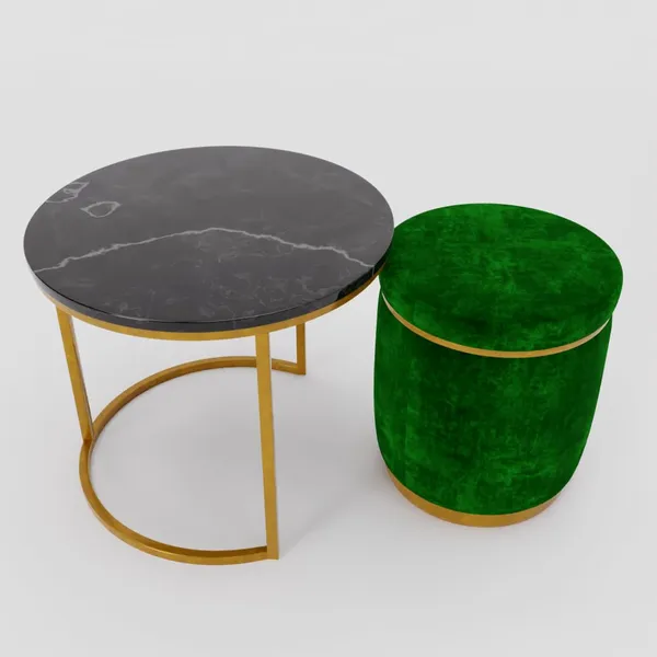 Green_Metal_&_Wood_Ottoman_For_Home_Decor