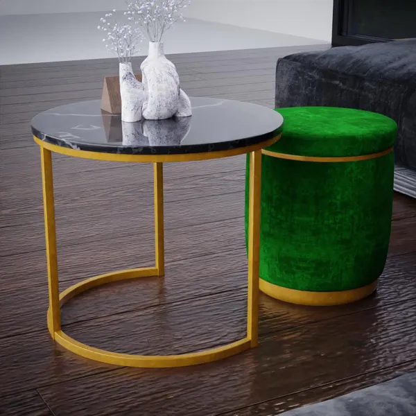 Green_Metal_&_Wood_Ottoman_For_Home_Decor