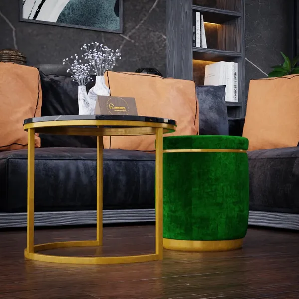 Green_Metal_&_Wood_Ottoman_For_Home_Decor