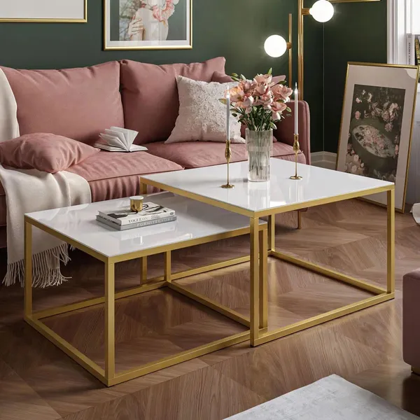 Golden_White_Metal_End_Table_For_Home_Decor