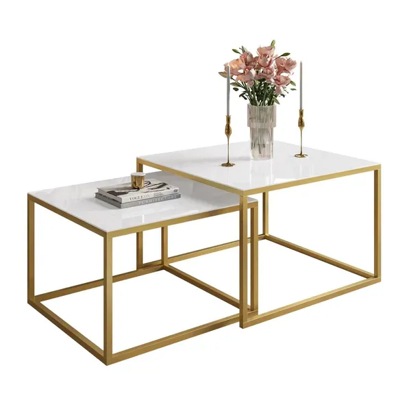 Golden_White_Metal_End_Table_For_Home_Decor