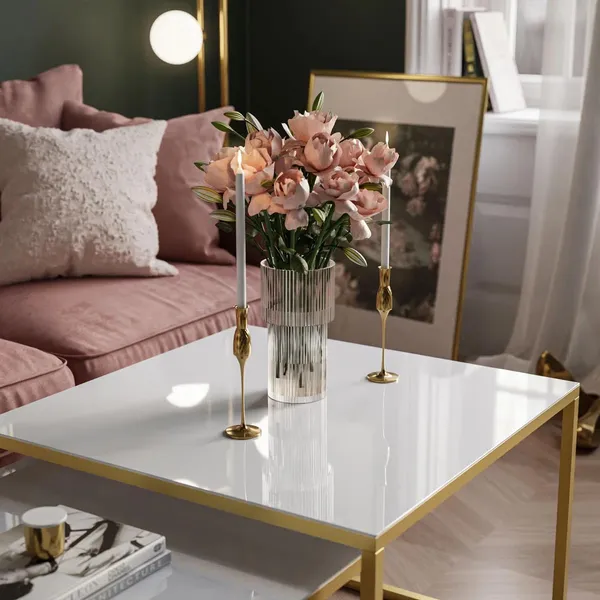 Golden_White_Metal_End_Table_For_Home_Decor