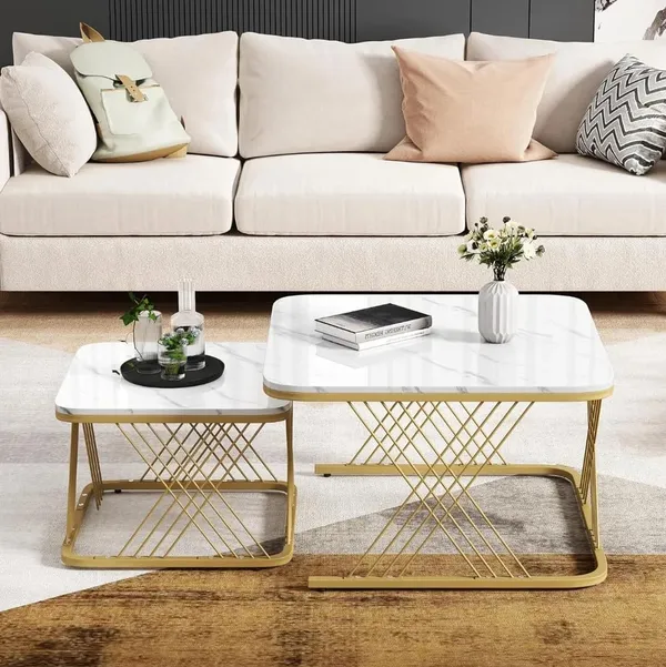 Golden_White_Metal_End_Table_For_Home_Decor