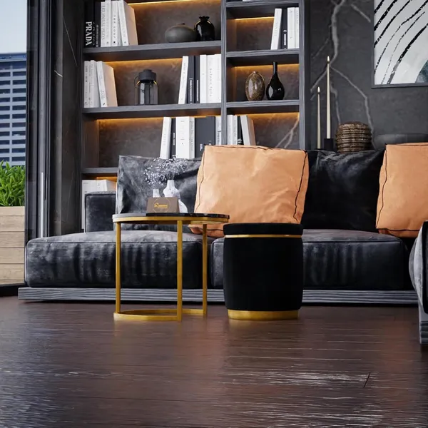Full_Black_Metal_&_Wood_Ottoman_For_Home_Decor