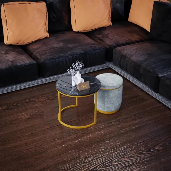 Black_Grey_Metal_&_Wood_Ottoman_For_Home_Decor