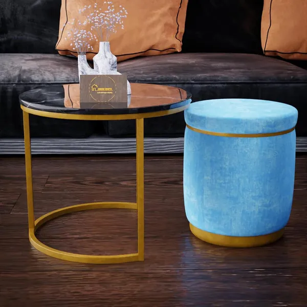 Black_Sky_Metal_&_Wood_Ottoman_For_Home_Decor