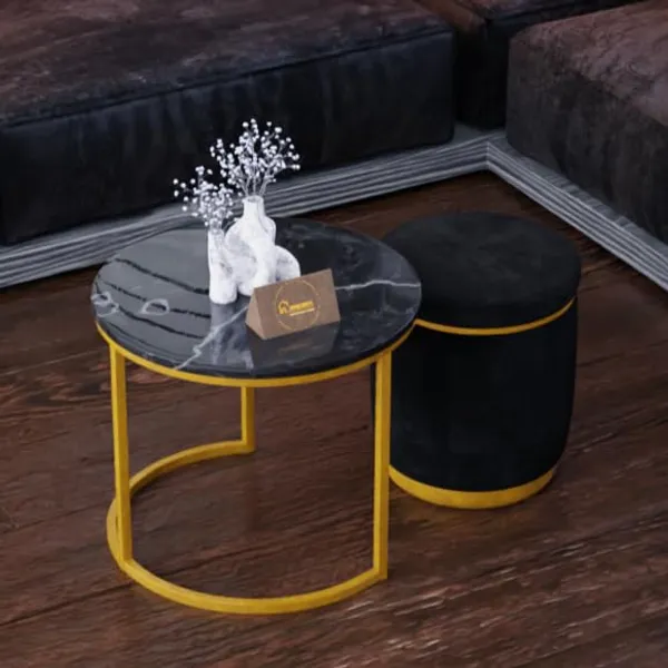 Black_Metal_&_Wood_Ottoman_For_Home_Decor