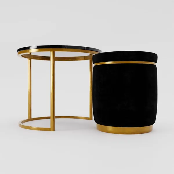 Black_Metal_&_Wood_Ottoman_For_Home_Decor