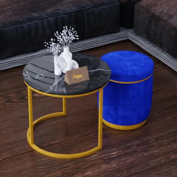 Blue_Metal_&_Wood_Ottoman_For_Home_Decor