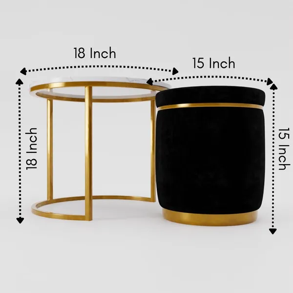 Cream_Metal_&_Wood_Ottoman_For_Home_Decor