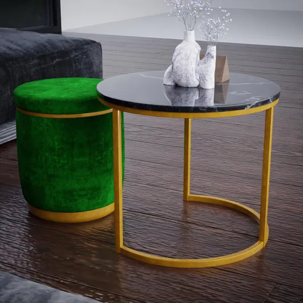 Green_Metal_&_Wood_Ottoman_For_Home_Decor