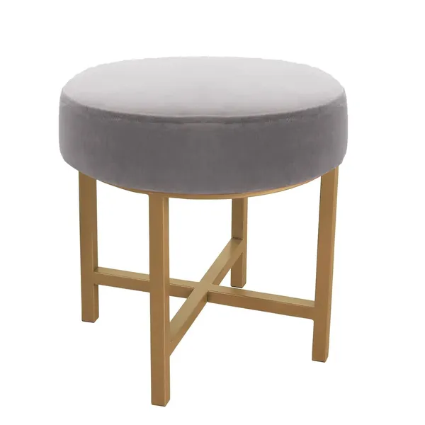 Grey_Metal_Ottoman_For_Home_Decor