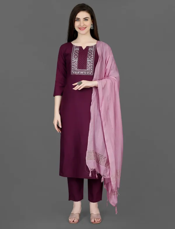 Purple_Cotton_Blend_Premium_&_Elegant_Straight_Kurta_Pant_With_Dupatta_Set_For_Women