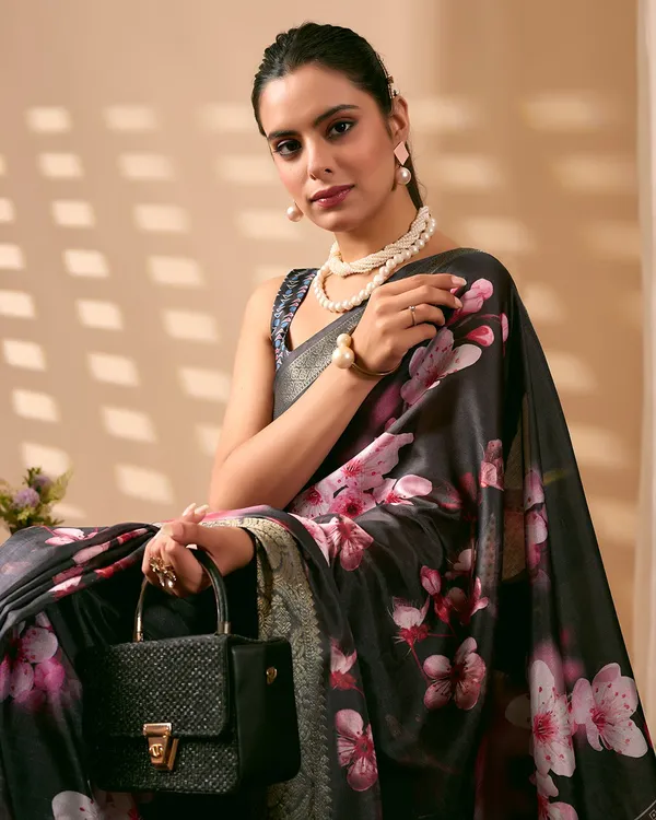 Multicolor_Lichi_Silk_Premium_&_Elegant_Saree_With_Unstiched_Blouse_For_Women