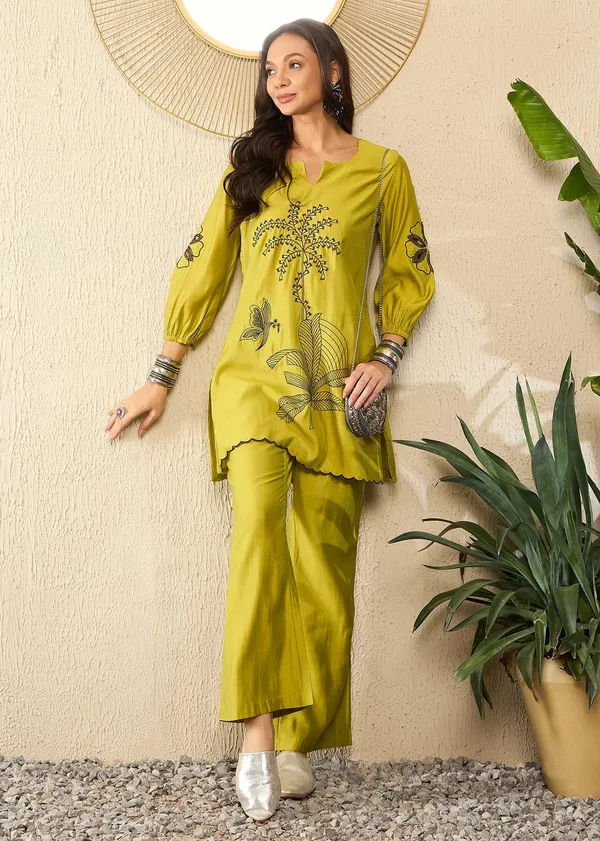 Women?s_Lime_Green_Printed_Kurta_Pant_Set_|_Elegant_Ethnic_Co-Ord_Set_for_Women