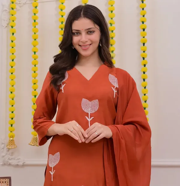 Designer_Rust_Orange_Ethnic_Kurta_Suit_Set_|_Festive_Wear_for_Women