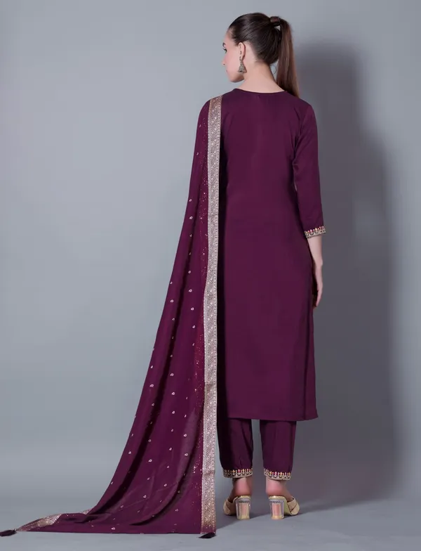 Purple_Silk_Blend_Premium_&_Elegant_Straight_Kurta_Pant_With_Dupatta_Set_For_Women