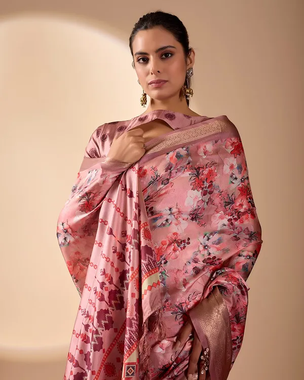 Multicolor_Lichi_Silk_Premium_&_Elegant_Saree_With_Unstiched_Blouse_For_Women