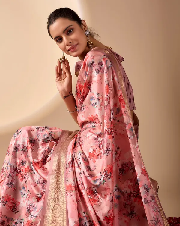 Multicolor_Lichi_Silk_Premium_&_Elegant_Saree_With_Unstiched_Blouse_For_Women
