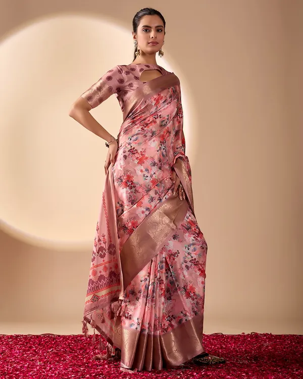 Multicolor_Lichi_Silk_Premium_&_Elegant_Saree_With_Unstiched_Blouse_For_Women