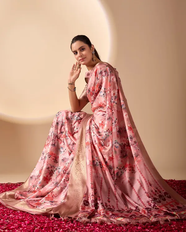 Multicolor_Lichi_Silk_Premium_&_Elegant_Saree_With_Unstiched_Blouse_For_Women