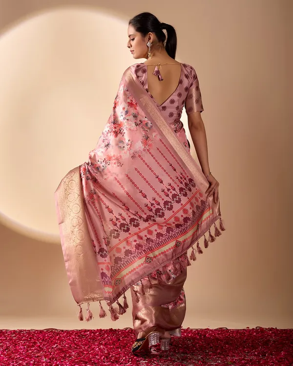 Multicolor_Lichi_Silk_Premium_&_Elegant_Saree_With_Unstiched_Blouse_For_Women