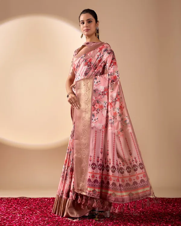 Multicolor_Lichi_Silk_Premium_&_Elegant_Saree_With_Unstiched_Blouse_For_Women