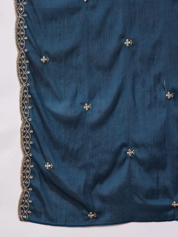 Indigo_Roman_Silk_Premium_&_Elegant_Straight_Kurta_Pant_With_Dupatta_Set_For_Women