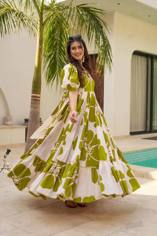 7_Colors_Women's_Mahendi_Floral_Print_Cotton_Maxi_Dress_|_Puff_Sleeve_Vacation_&_Party_Dress_(S-5XL)