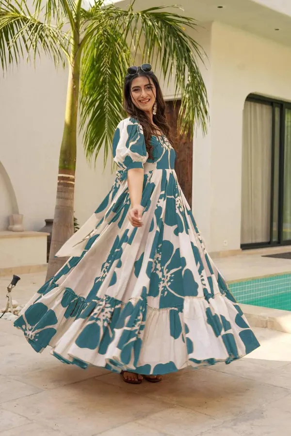 7_Colors_Women's_Rama_Floral_Print_Cotton_Maxi_Dress_|_Puff_Sleeve_Vacation_&_Party_Dress_(S-5XL)