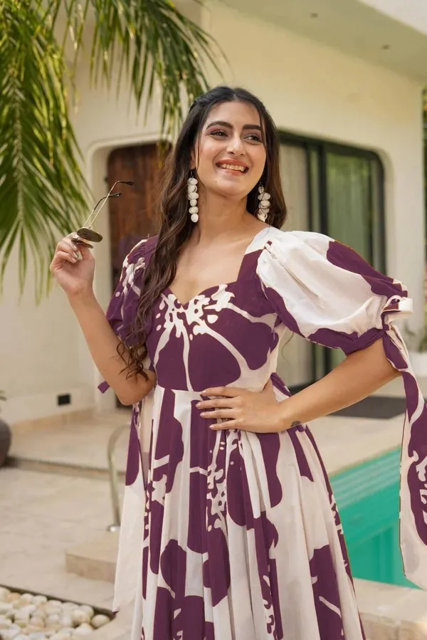 7_Colors_Women's_Wine_Floral_Print_Cotton_Maxi_Dress_|_Puff_Sleeve_Vacation_&_Party_Dress_(S-5XL)