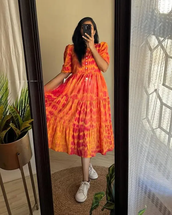 Orange_Premium_Bright_Breeze_Midi_Dress_For_Women