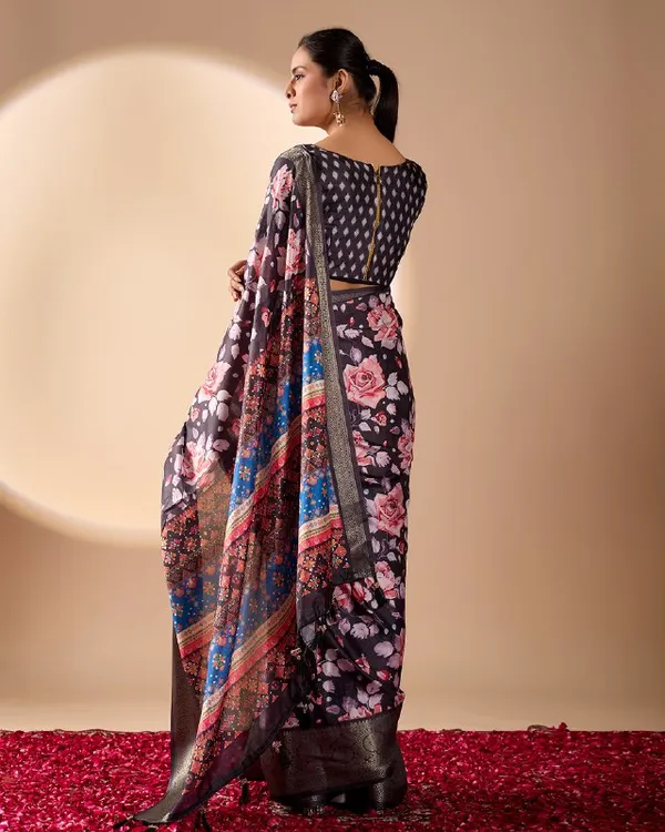 Multicolor_Lichi_Silk_Premium_&_Elegant_Saree_With_Unstiched_Blouse_For_Women
