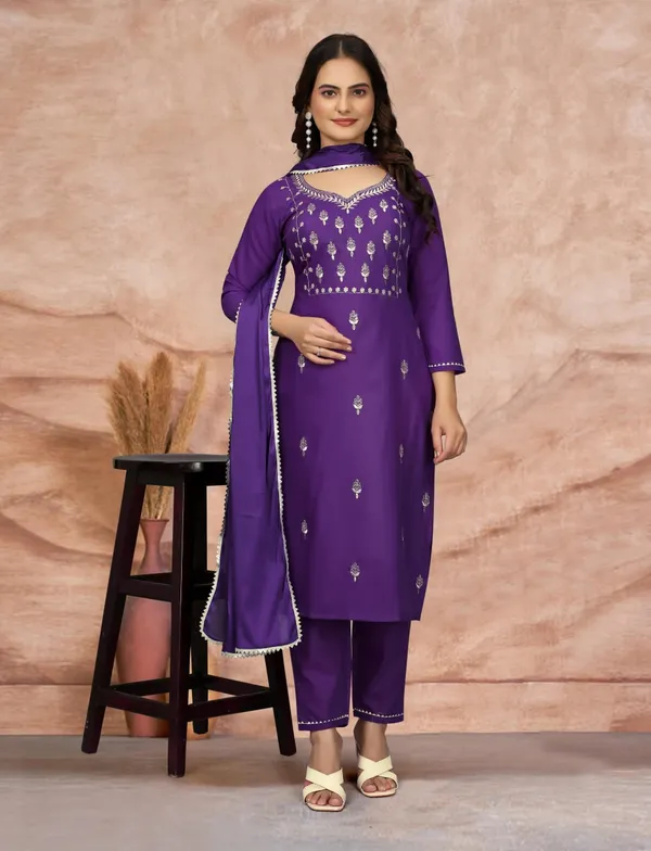 Purple_Cotton_Blend_Premium_&_Elegant_Straight_Kurta_Pant_With_Dupatta_Set_For_Women